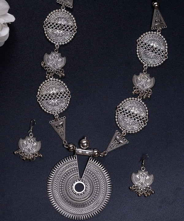 Sowpeace Handcrafted German Silver Necklace: Mandala Sun Design — image 2