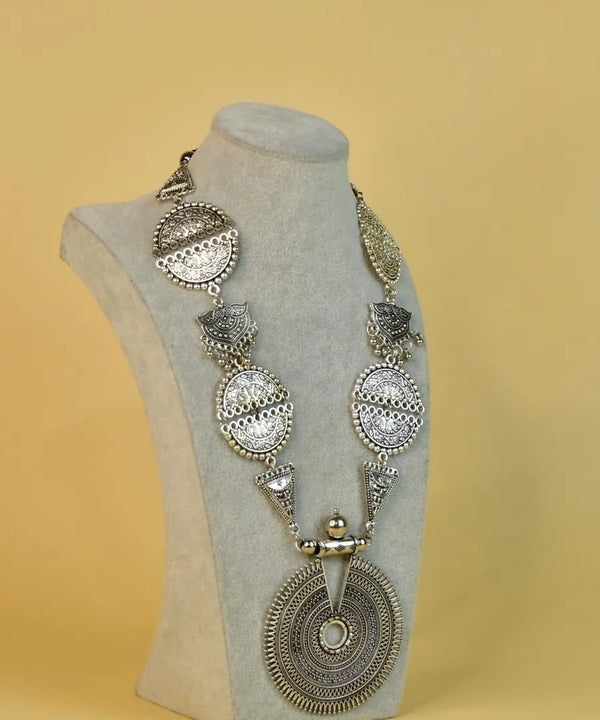 Sowpeace Handcrafted German Silver Necklace: Mandala Sun Design — image 3