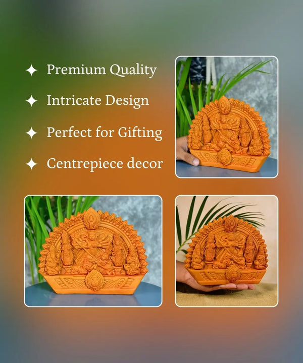Sowpeace Handmade Terracotta Durga: Artisan Tabletop Decor — image 3