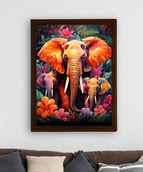 Sowpeace Harmony: Find Your Handcrafted Abstract Elephant – Premium Indian-Inspired Canvas Art for Elegant Home Decor — image 3