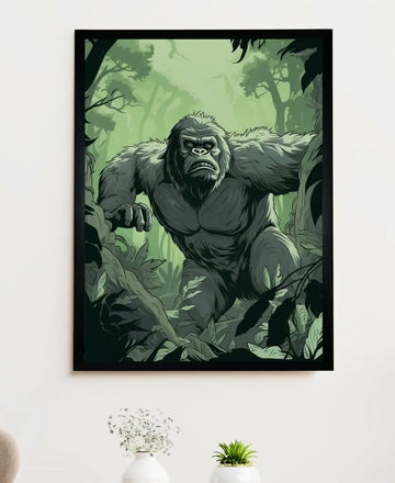 Sowpeace Harmony: Find Your Handcrafted Abstract Gorilla – Premium Indian-Inspired Canvas Art for Modern and Stylish Interiors — alternate view