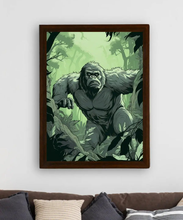 Sowpeace Harmony: Find Your Handcrafted Abstract Gorilla – Premium Indian-Inspired Canvas Art for Modern and Stylish Interiors — image 3