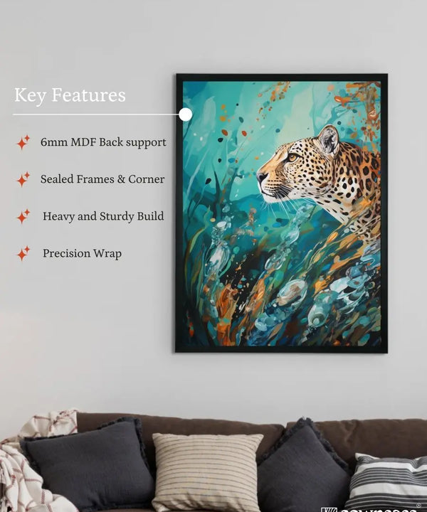 Sowpeace Harmony: Find Your Handcrafted Abstract Leopard – Premium Indian-Inspired Canvas Art for Stylish Home Interiors — image 6