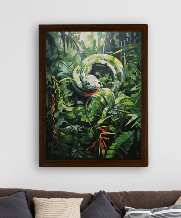 Sowpeace Harmony: Find Your Handcrafted Abstract Snake – Premium Indian-Inspired Canvas Art for Contemporary Home Decoration — image 3