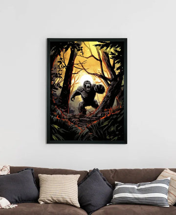 Sowpeace Harmony: Find Your Handcrafted Abstract Gorilla – Premium Indian-Inspired Canvas Art for Modern and Stylish Interiors — alternate view