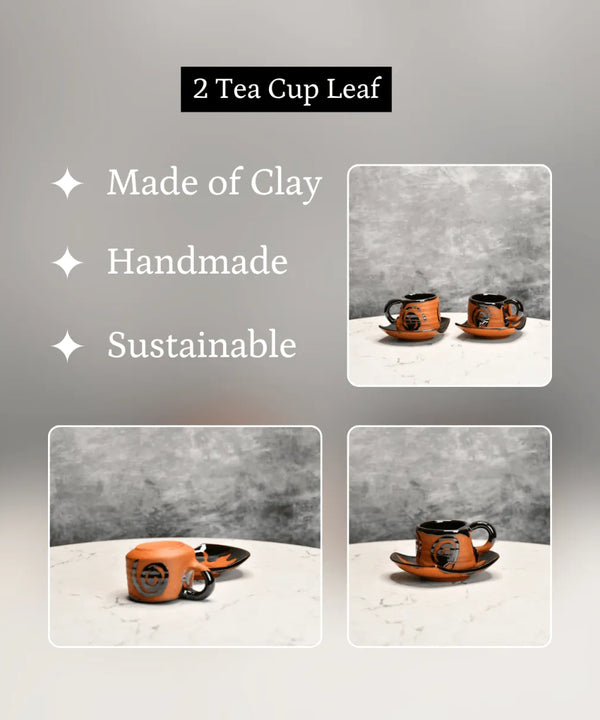 Sowpeace Heart in a Cup (Set of 2) | Handcrafted Terracotta Coffee & Tea Mugs for Gifting & Daily Use — image 4