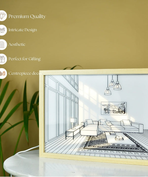 Sowpeace Illuminated Landscape Sofa Frame – LED Decor Photo Frame for Stylish Home Interiors & Gifts — image 5