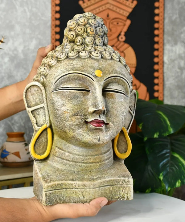 Sowpeace Large Terracotta Buddha Head: Artisan Tabletop Decor — image 6