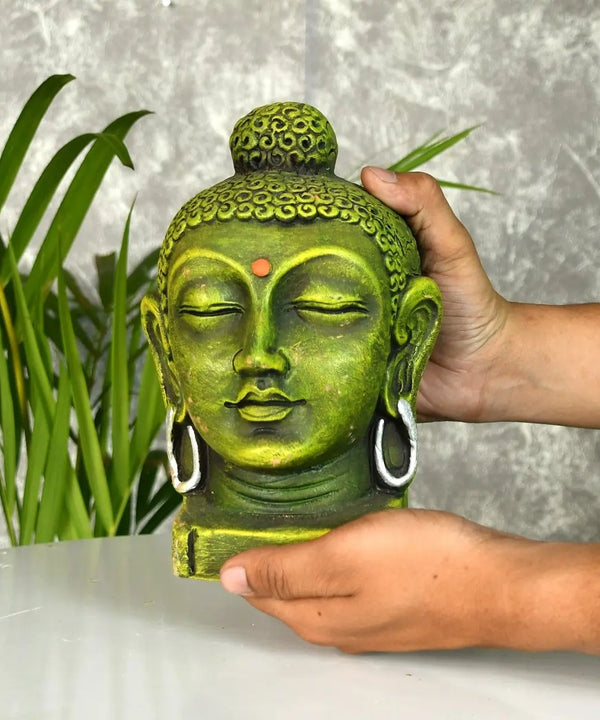 Sowpeace Large Terracotta Buddha Head: Artisan Tabletop Decor — image 2