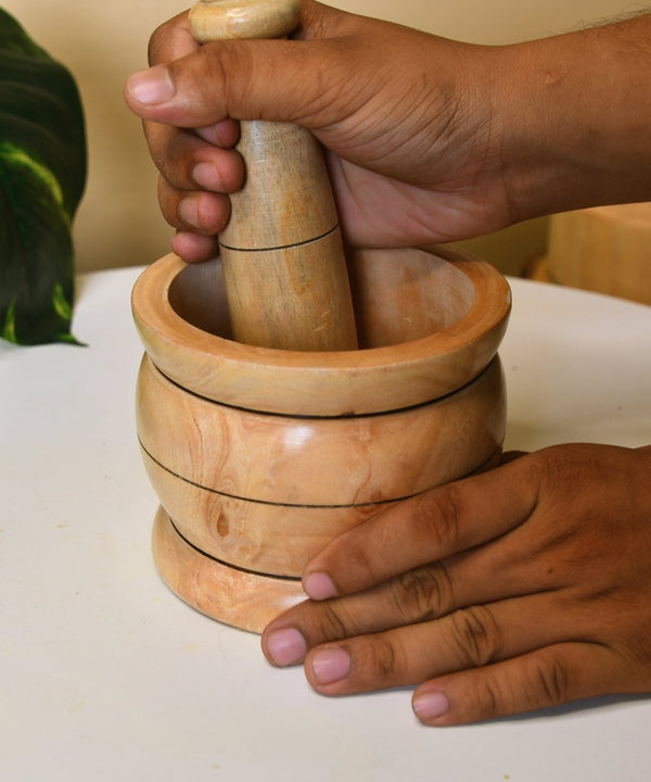 Sowpeace Large Wooden Stone Pestle: Artisan Home Accent — image 7