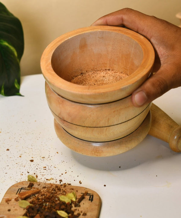 Sowpeace Large Wooden Stone Pestle: Artisan Home Accent — image 6