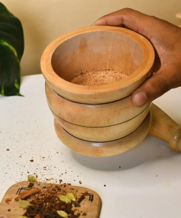 Sowpeace Large Wooden Stone Pestle: Artisan Home Accent — image 6