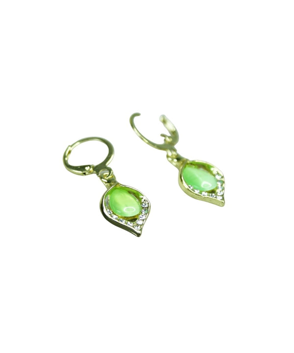 Sowpeace Lime Crystal Gold & Lime Stainless Steel Earrings | Elegant One‑Size Lightweight Jewelry for Women & Daily Wear — image 5