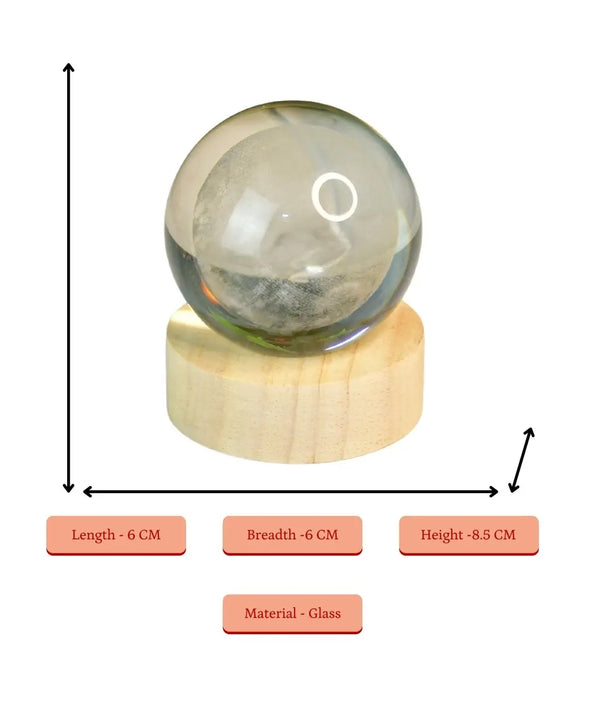 Sowpeace Luna Sphere Crystal Ball Lamp | Enchanting Moon Glow Night Light for Home Décor & Gifting. — image 6