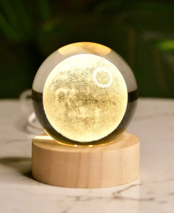 Sowpeace Luna Sphere Crystal Ball Lamp | Enchanting Moon Glow Night Light for Home Décor & Gifting. — alternate view