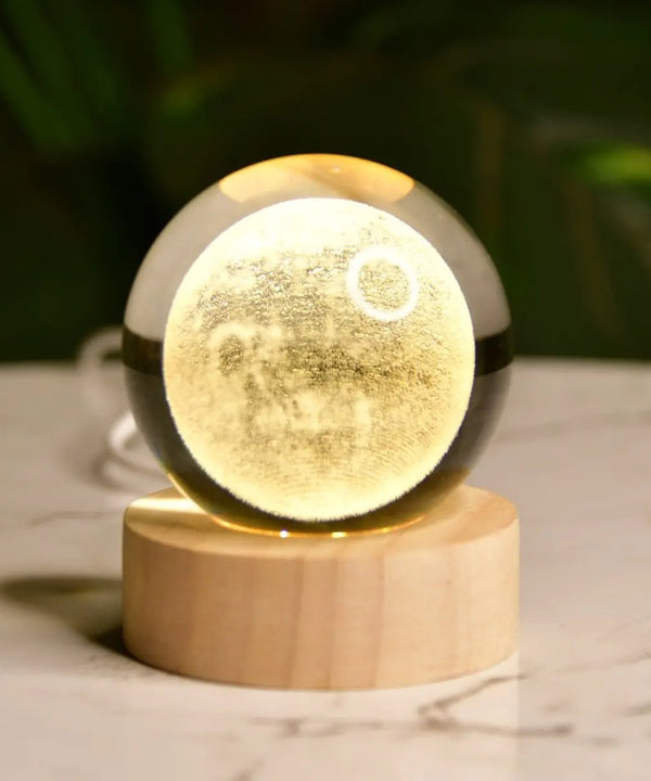 Sowpeace Luna Sphere Crystal Ball Lamp | Enchanting Moon Glow Night Light for Home Décor & Gifting. — image 2