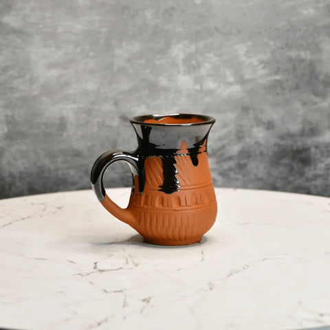 Sowpeace Mug in Coffee (Set of 2) | Handcrafted Terracotta Coffee & Tea Mugs for Gifting & Daily Use
