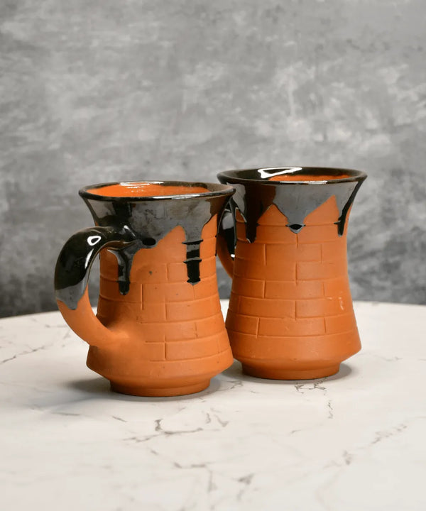 Sowpeace Mug of Smile (Set of 2) | Handcrafted Terracotta Coffee & Tea Mugs for Gifting & Daily Use — main view