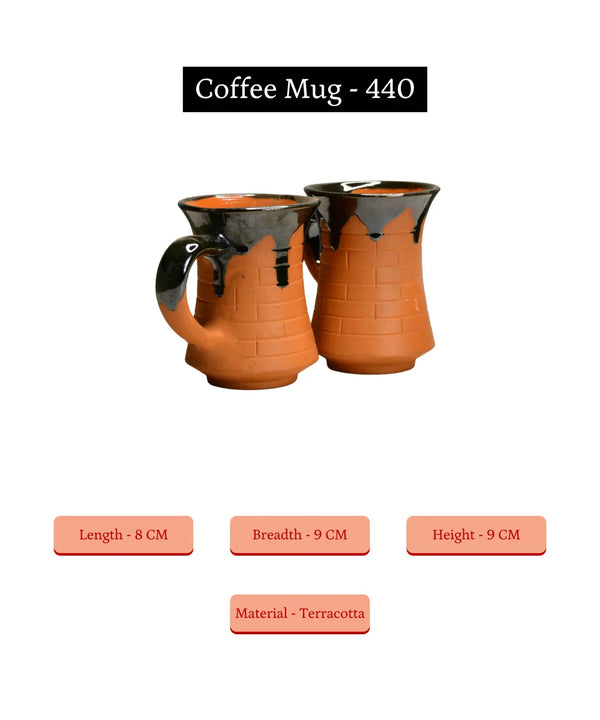 Sowpeace Mug of Smile (Set of 2) | Handcrafted Terracotta Coffee & Tea Mugs for Gifting & Daily Use — image 7
