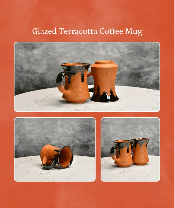 Sowpeace Mug of Smile (Set of 2) | Handcrafted Terracotta Coffee & Tea Mugs for Gifting & Daily Use — image 6