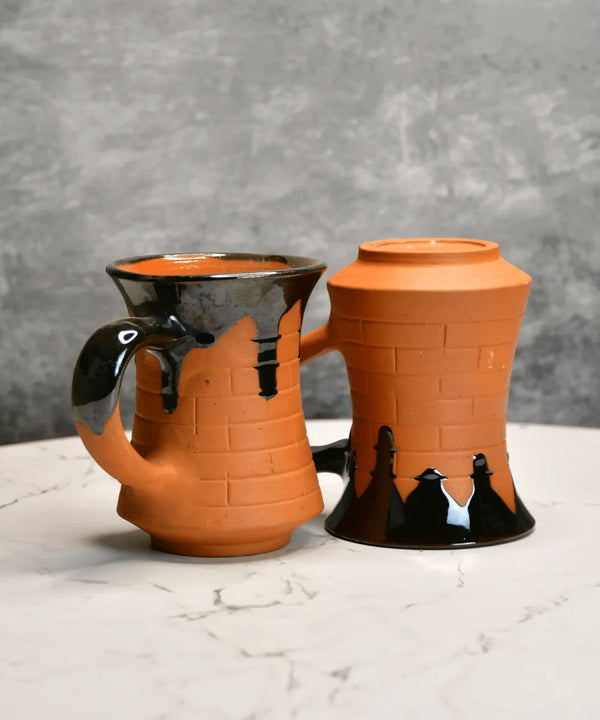 Sowpeace Mug of Smile (Set of 2) | Handcrafted Terracotta Coffee & Tea Mugs for Gifting & Daily Use — image 3