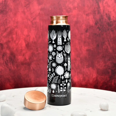 Sowpeace Noir Abstract Copper Bottle