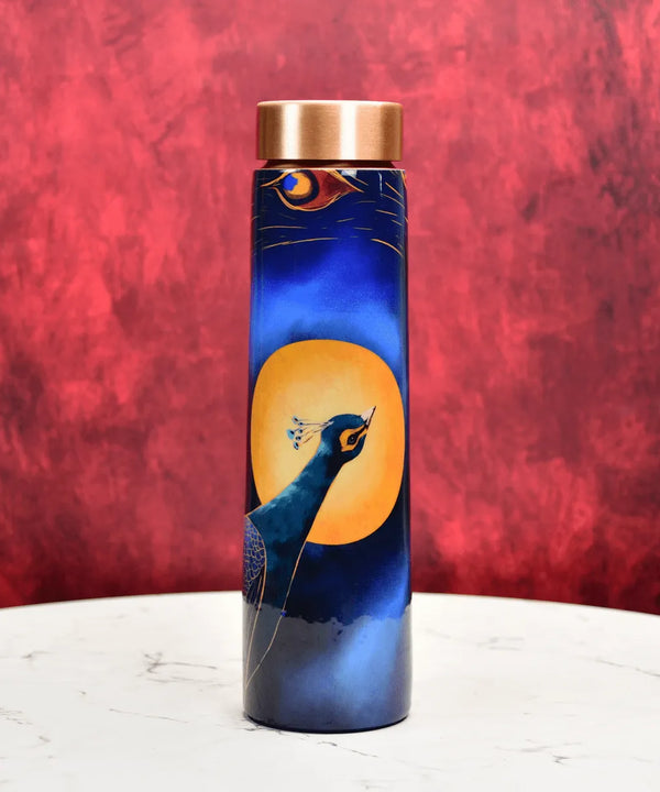 Sowpeace Peacock Moonlit Copper Bottle — main view