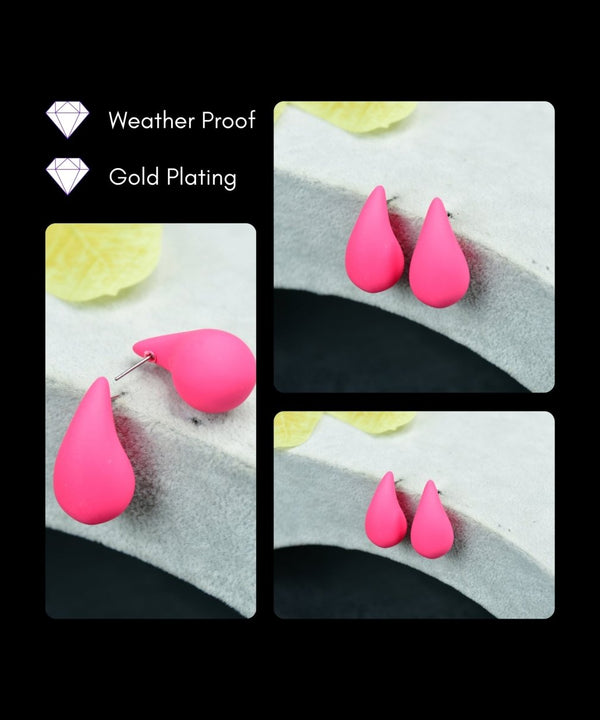 Sowpeace Pink Teardrop CCB Earrings | Elegant One‑Size Lightweight Jewelry for Women & Daily Wear — image 4