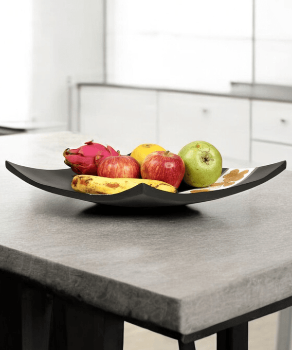 Sowpeace Premium 12-Inch Black Square Acacia Wood Tray — image 3