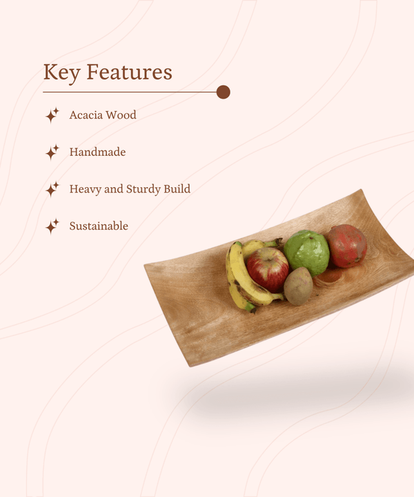Sowpeace Premium 16-Inch Acacia Wood Tray — image 2