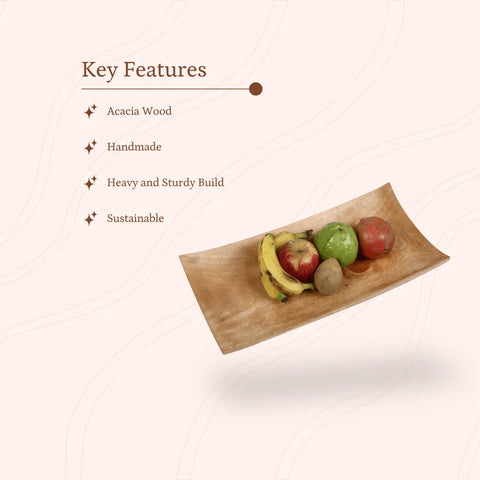 Sowpeace Premium 16-Inch Acacia Wood Tray