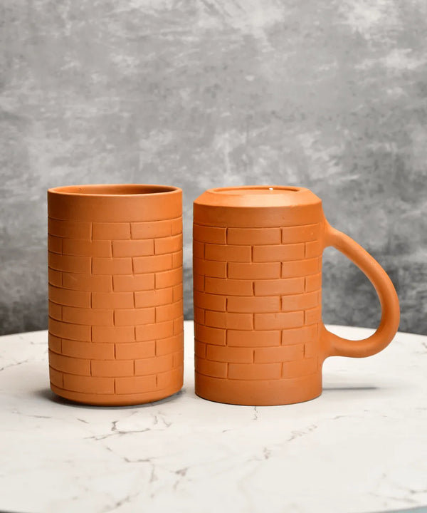 Sowpeace Premium 600ml Unglazed Large Terracotta Mugs (Set of 2) | Handcrafted Rustic Brown Drinkware for Coffee, Tea & Beer — image 3