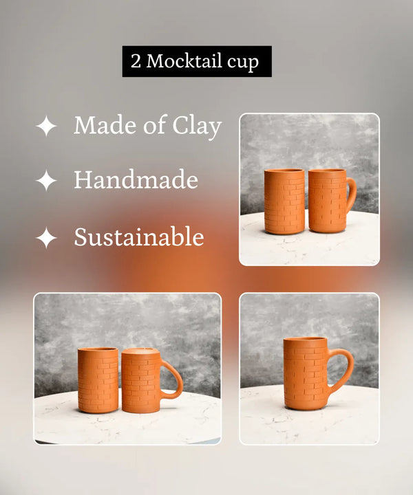Sowpeace Premium 600ml Unglazed Large Terracotta Mugs (Set of 2) | Handcrafted Rustic Brown Drinkware for Coffee, Tea & Beer — image 4