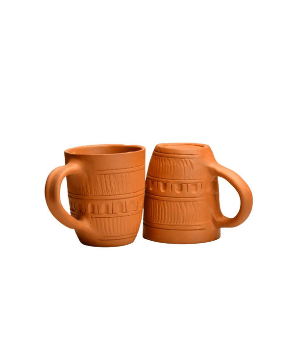 Sowpeace Premium Unglazed Terracotta Drink Mugs (Set of 2) | Handcrafted Rustic Brown Coffee & Tea Cups for Gifting & Daily Use — image 8