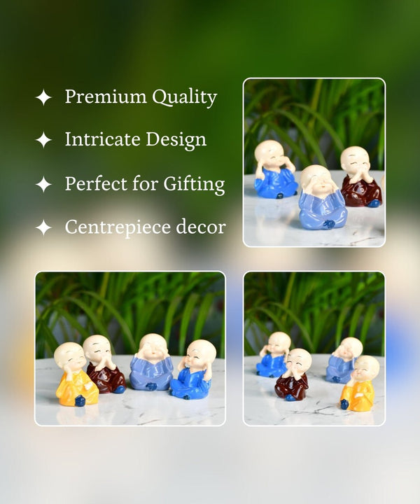 Sowpeace Resin Mini Monk Set of 4 — image 3