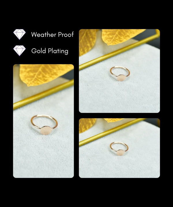 Sowpeace Rose Gold Round Ring Stainless Steel | Elegant One‑Size Adjustable Jewelry for Women & Men — image 3