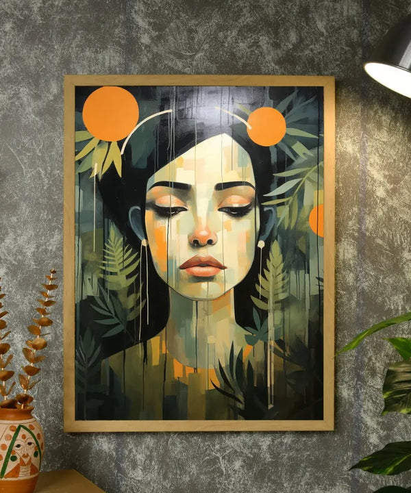 Solitude in Blooms: Sowpeace Handcrafted Canvas Art – Premium Indian-Inspired Print for Elegant and Tranquil Home Decor — image 4