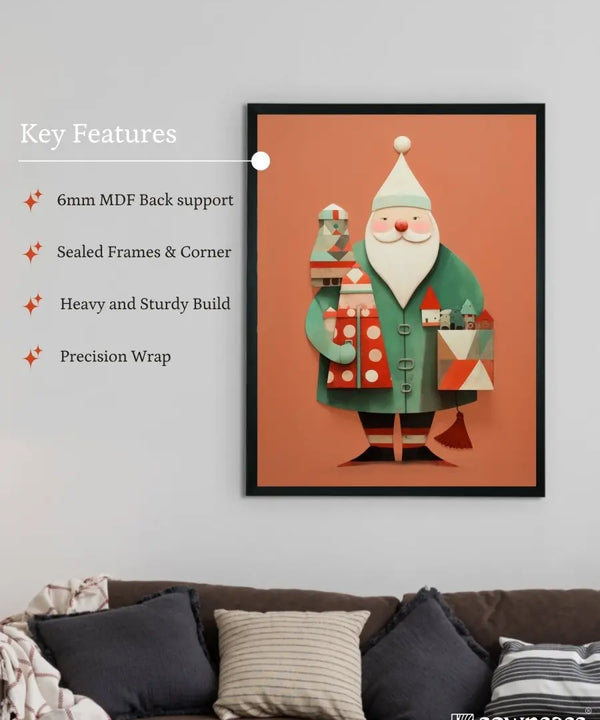 Sowpeace Santa: Premium Gifting Hope Canvas Prints – Handcrafted Indian-Inspired Art for Stylish Holiday Home Decor — image 7