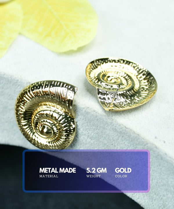 Sowpeace Shell Gold Stainless Steel Earrings | Elegant One‑Size Lightweight Jewelry for Women & Daily Wear — image 3