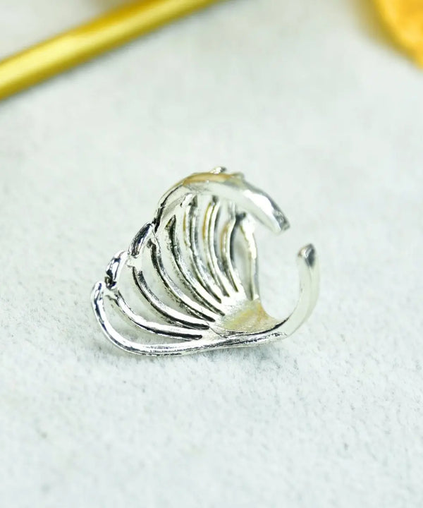 Sowpeace Silver Butterfly Wing Ring Set Stainless Steel | Elegant One‑Size Adjustable Jewelry for Women & Men — image 2