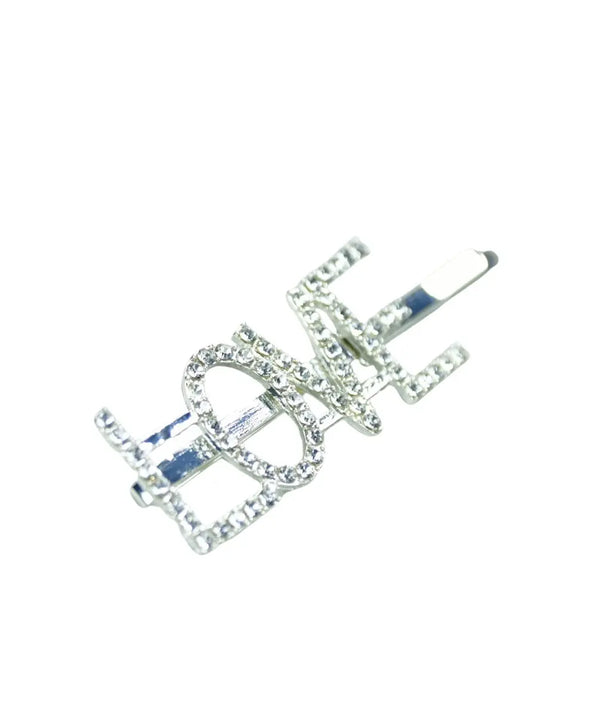 Sowpeace Silver Crystal Love Hairpin Stainless Steel | Elegant One‑Size Romantic Hair Accessory for Women — image 5