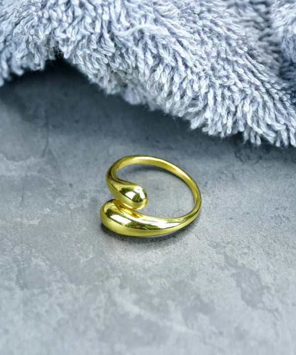 Sowpeace Silver Teardrop Ends Ring Stainless Steel | Stylish One‑Size Adjustable Minimalist Jewelry for Women & Men — image 2