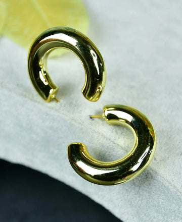 Sowpeace Small 3/4 Round Golden CCB Earrings | Lightweight One‑Size Stylish Jewelry for Women & Daily Wear — alternate view