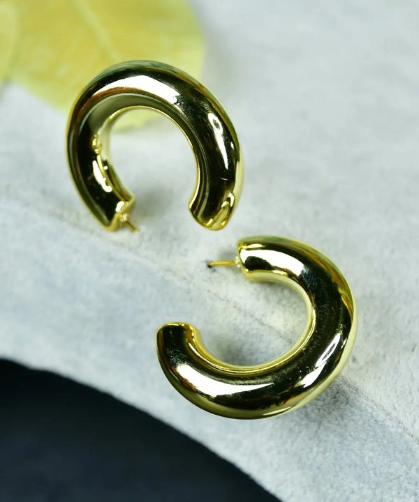 Sowpeace Small 3/4 Round Golden CCB Earrings | Lightweight One‑Size Stylish Jewelry for Women & Daily Wear — image 2