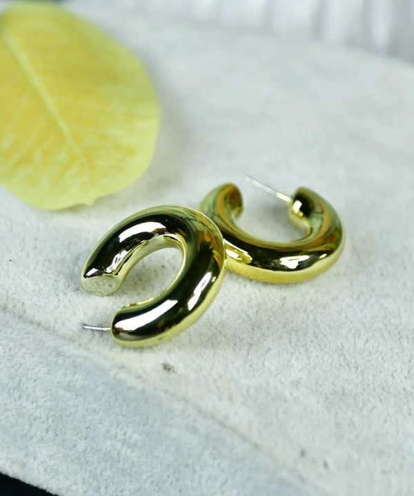 Sowpeace Small 3/4 Round Golden CCB Earrings | Lightweight One‑Size Stylish Jewelry for Women & Daily Wear — main view