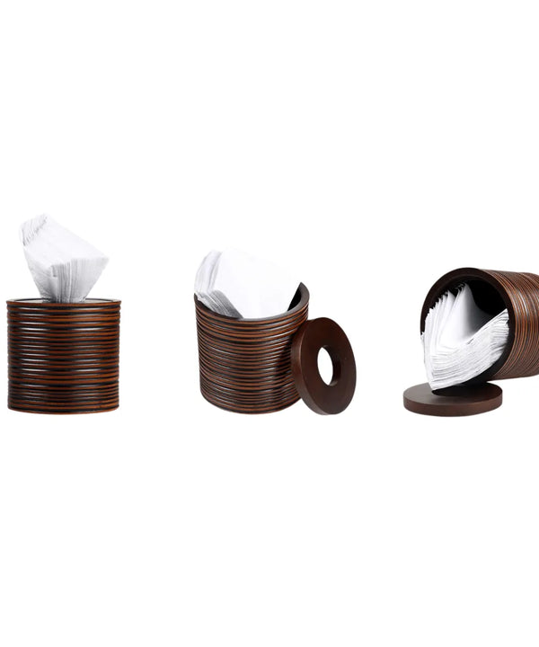 Sowpeace Stylish Acacia Wood Tissue Organizer — image 4
