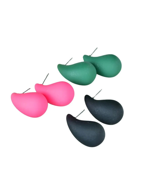 Sowpeace Teardrop CCB Earrings Set – Pink, Green & Black | Elegant One‑Size Lightweight Jewelry for Women & Daily Wear — image 6