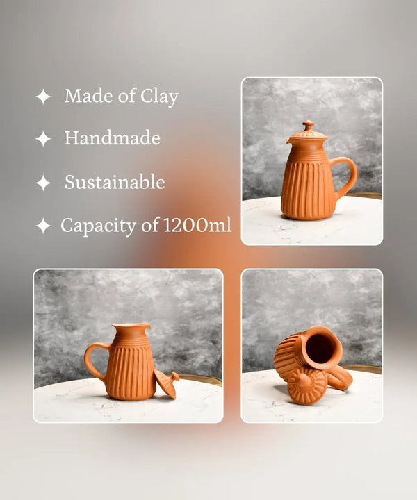 Sowpeace Terracotta Jug: Artful, Functional Home & Kitchenware — image 3