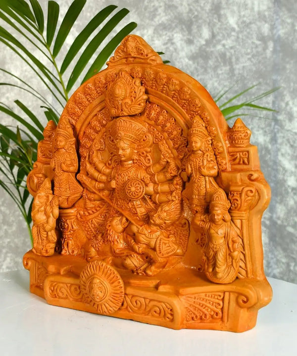 Sowpeace Terracotta Large Durga: Artisan Tabletop Decor — image 5
