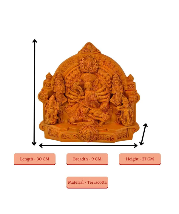 Sowpeace Terracotta Large Durga: Artisan Tabletop Decor — image 4